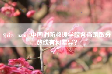 朔州中国消防救援学院各省录取分数线有何差异？
