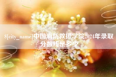 朔州中国消防救援学院2024年录取分数线是多少