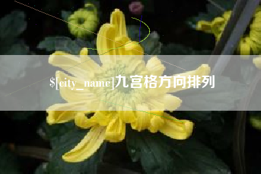 朔州九宫格方向排列