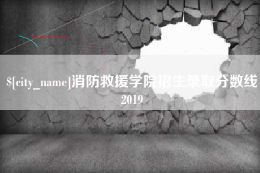 朔州消防救援学院招生录取分数线2019