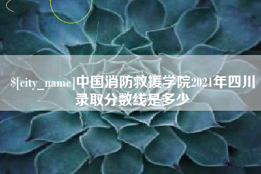 朔州中国消防救援学院2021年四川录取分数线是多少