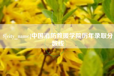 朔州中国消防救援学院历年录取分数线