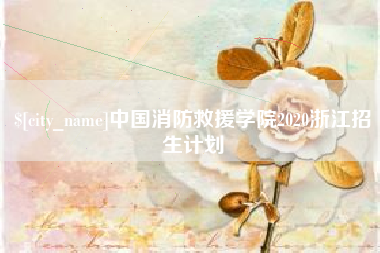 朔州中国消防救援学院2020浙江招生计划
