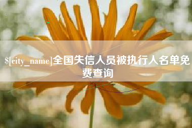 朔州全国失信人员被执行人名单免费查询
