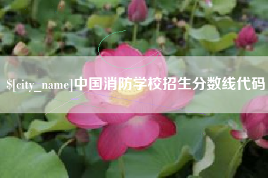 朔州中国消防学校招生分数线代码