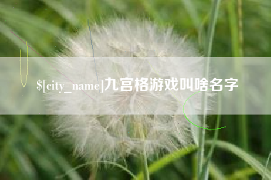 朔州九宫格游戏叫啥名字