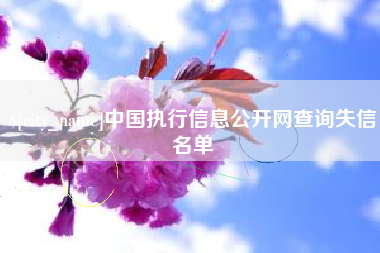 朔州中国执行信息公开网查询失信名单