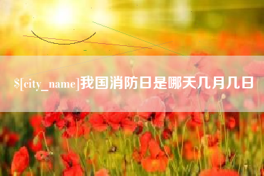 朔州我国消防日是哪天几月几日