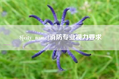 朔州消防专业视力要求