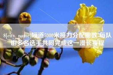 朔州短道5000米接力分配圈数-每队由多名选手共同完成这一漫长赛程