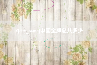 朔州中国金牌总共多少