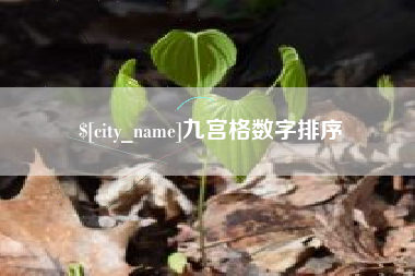 朔州九宫格数字排序
