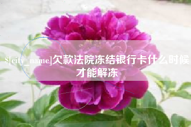 朔州欠款法院冻结银行卡什么时候才能解冻