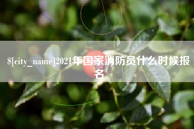 朔州2021年国家消防员什么时候报名