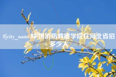 朔州中国消防救援学院在河北省招多少人