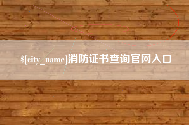 朔州消防证书查询官网入口