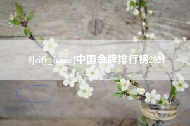 朔州中国金牌排行榜2024