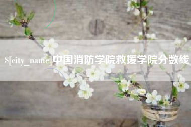 朔州中国消防学院救援学院分数线